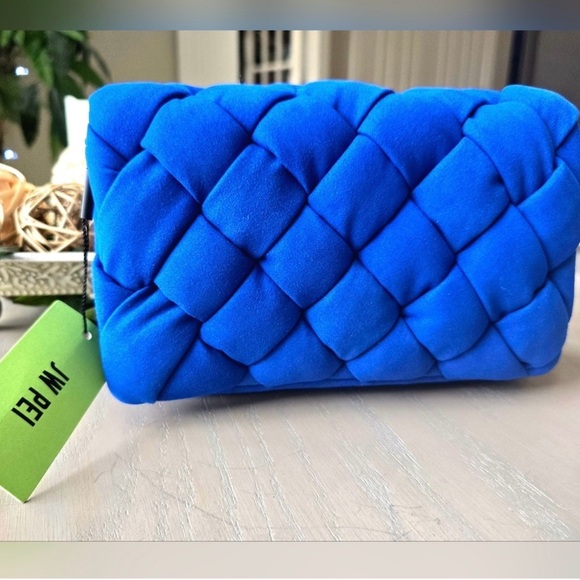🎄JW Pei Maze Blue Vegan Leather Suede Crossbody Bag NWT - Picture 7 of 11